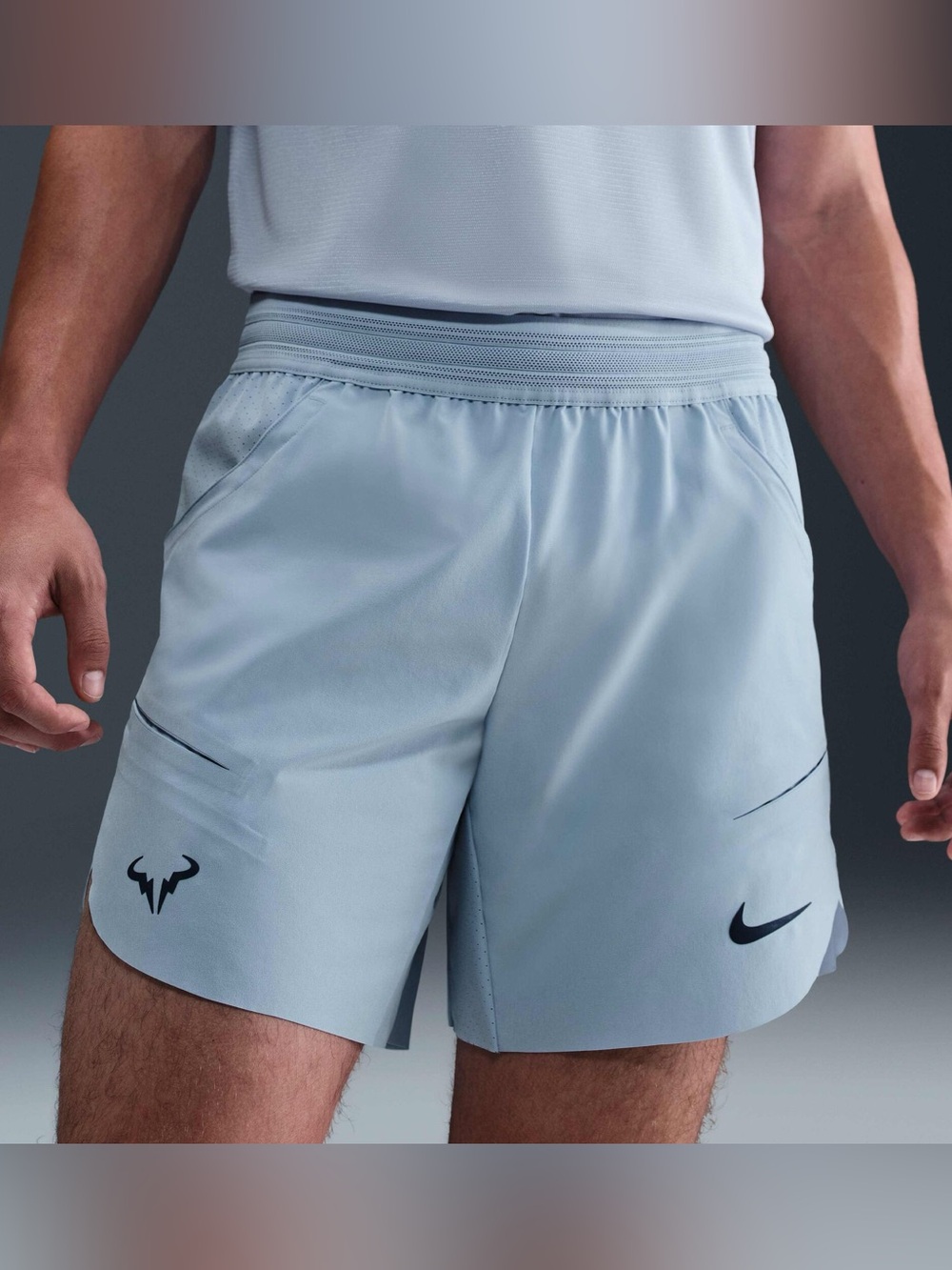 New Nike Tennis Dri-FIT ADV Rafa Nadal Shorts Glacier‎ DV2881-440 Men’s Size XL